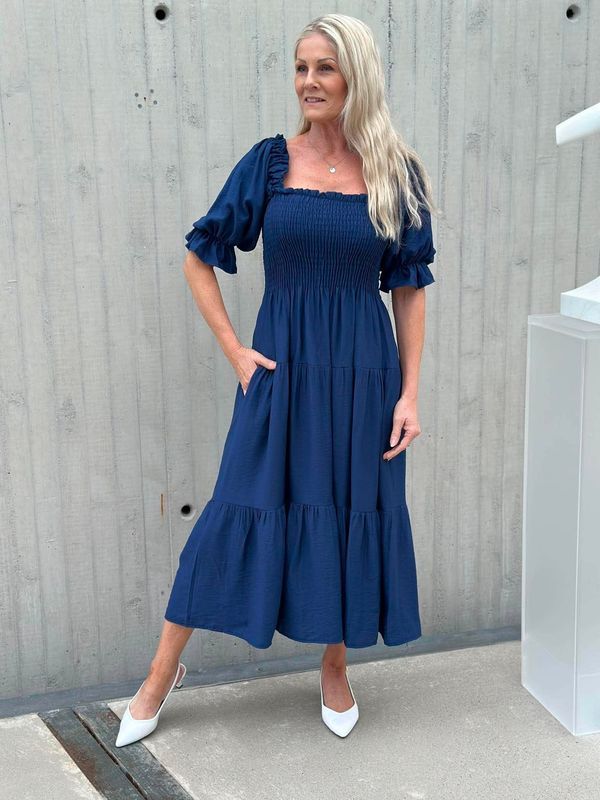 TIRANA DRESS NAVY