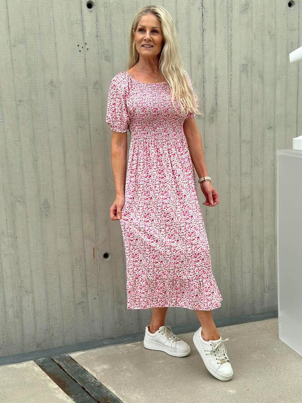 SOFIE DRESS PINK FLOWER