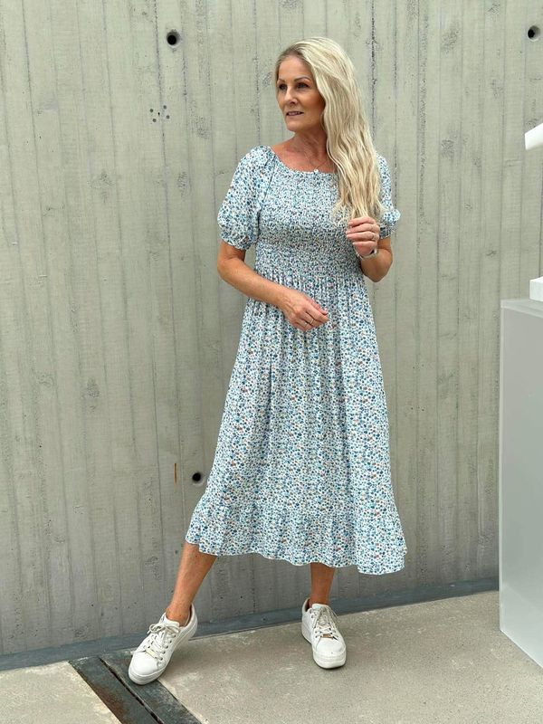 SOFIE DRESS BLUE FLOWER