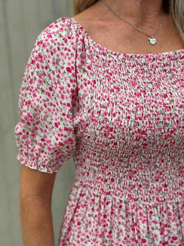 SOFIE DRESS PINK FLOWER